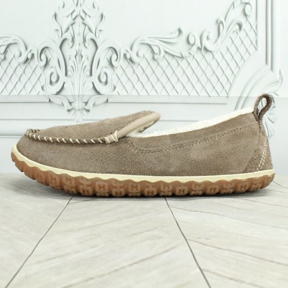 L.L. Bean Shoes - LL Bean Gray Suede Slip On Moccasin Mountain Slippers Size 8 Medium